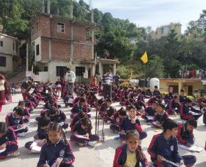 Divine Public School Dharampur has conducted Bharitya Sanskriti Gayan Pariksha