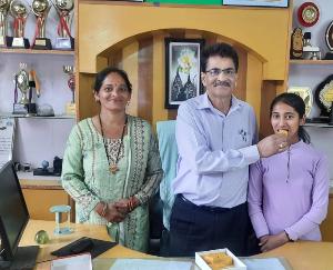  Harshita of Chandi Arki School got the sixth place in the state