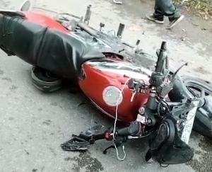 Bike collided with tree, one injured