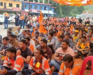 Bharatiya Mazdoor Sangh celebrated 68th foundation day with gaiety