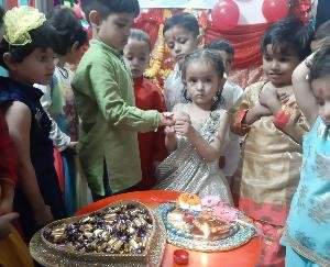 Rakhi making organized for the students of Sai International School