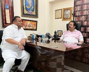 MLA Vinay Kumar met Rajeev Shukla in Delhi