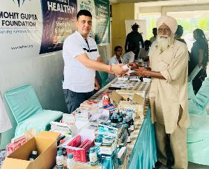Free health check-up camp organized by Mohit Gupta Foundation in Jharmajri