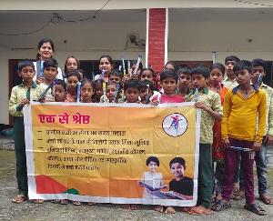 Hamirpur: Usha Birla celebrated Prime Minister's birthday with children