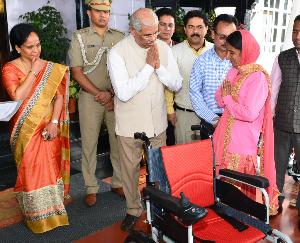 Governor provided wheel chair to the beneficiaries