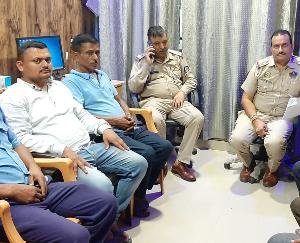Meeting held with members of Road Safety Club and taxi drivers at Police Station Lambagaon