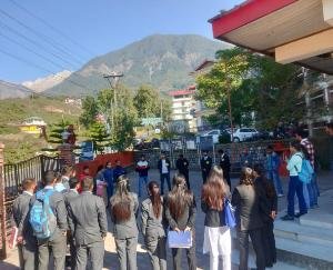 Demonstration for irregularities in UG exam results and delay in PG results