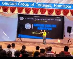 Muskan, a student of Laureate Pharmacy Educational Institute, secured third position in solo dance.