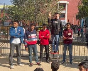 NSUI protests over poor results of first year students