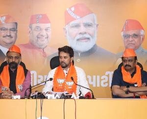 Another name of BJP trust, lotus will bloom again in Gujarat: Anurag Thakur