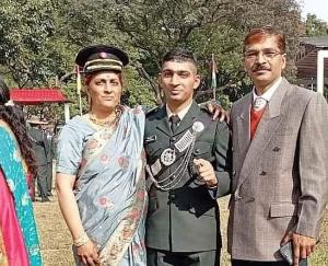  21-year-old Abhishek Chauhan of Kasohal became lieutenant