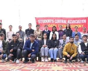 Oath administered to the office bearers of Central Student Council in Ghumarwin College