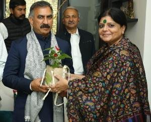 Chief Minister Sukhwinder Singh Sukhu met Deepa Das Munshi