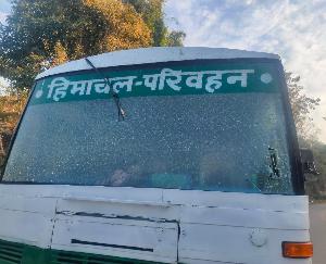 miscreants broke the glass of HRTC bus, case registered