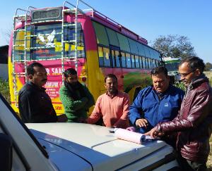 Bound two private buses carrying passengers without permit and without paying tax-RTO