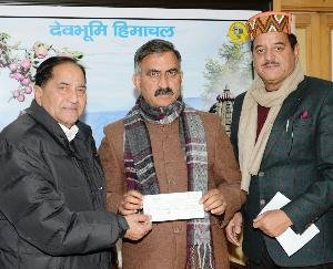 11 lakhs contributed to the Chief Minister's Relief Fund