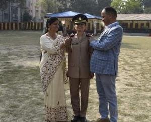 Avantika of Majheda village became a lieutenant in the army