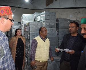 583 Ballot Unit and 583 Control Unit EVM Machine transferred to District Warehouse
