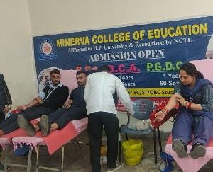 Minerva College of Education organized blood donation camp