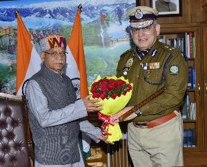 Director General of Police Sanjay Kundu met Governor Shiv Pratap Shukla