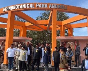 Deputy CM inspected the under-construction Ethnobotanical Park in Andrauli