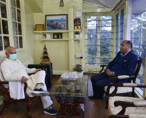 Jairam Thakur went to the Raj Bhavan and inquired about the well being of the Governor.