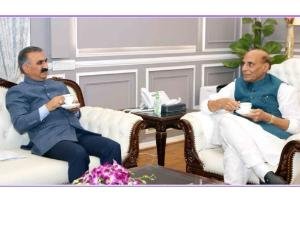 CM Sukhu met Union Defense Minister Rajnath Singh