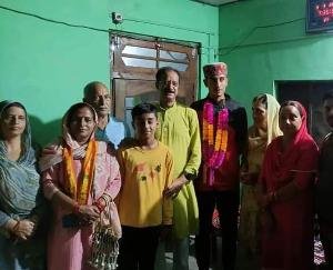 Former MLA congratulated Shivam Sharma on winning bronze medal