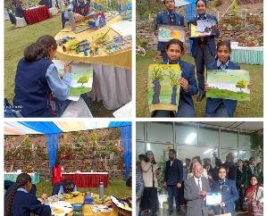 Pranjal Chahar of Pinegrove School Dharampur first in painting competition