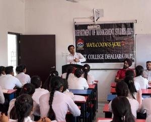 Dehra - Lecture organized by Management Department BBA under IPR Intellectual Property Rights Day
