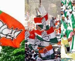 Karnataka- Elections: Congress -leading- on -118- seats, BJP lading -on- 76- seats