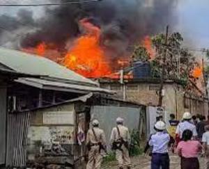 Residence-of-Union-Minister- torched- in-Imphal