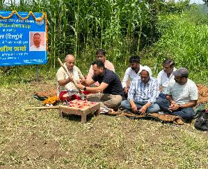 Hamirpur: MLA Ashish performed Bhumi Pujan for the construction of overhead water tank in Balh