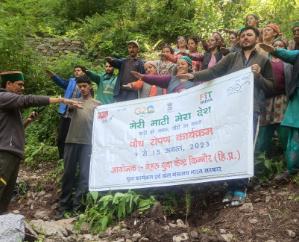 Kinnaur: 75 saplings planted in Chansu under 'Meri Mati, Mera Desh' program