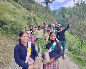 Children of Ullansa school planted saplings under 'Meri Mati, Mera Desh'