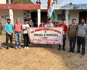 Jaisinghpur: Rangers and Rovers of Shivnagar College celebrated Flag Day.123