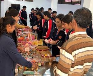 Ghumarwin: A stall decorated with items for special children of Chetna Sanstha in Minerva School.