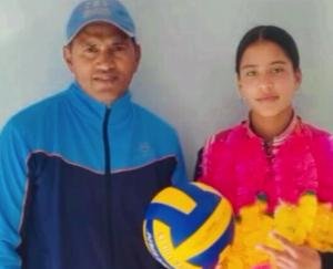 Shimla/Solan: Divyanka of Kinnu School becomes part of Himachal's Under-17 volleyball team. 123