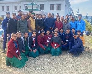 Panchrukhi: Students of ITI Salyana watched the assembly proceedings.