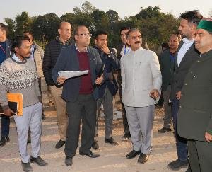 Dharamshala: Chief Minister conducted surprise inspection of under construction IT Park Chaitadu
