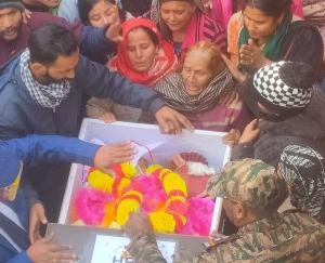 Dharamshala: Martyr Rohit given last farewell with slogans of Bharat Mata Ki Jai