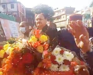 BJP National President Nadda did a road show in Solan