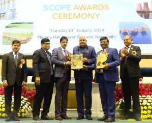 Vice President honored THDC India Limited with the prestigious SCOPE Meritorious Award