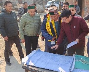  Rampur Bushahr: Horticulture Minister inspected the tribal building under construction in Rampur.