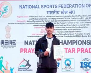 Jaisinghpur: Armaan Dhiman of Command won gold in national level Kabaddi competition.