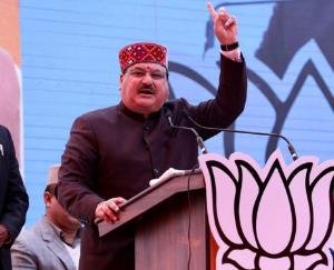 National BJP President accorded rousing welcome at Solan