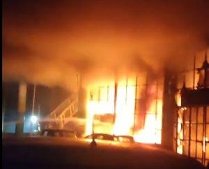 Fire broke out in Tata showroom located at ISBT Shimla early today