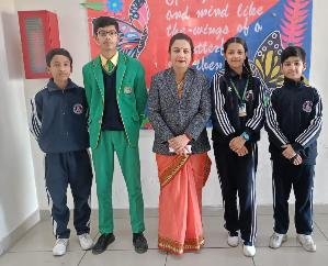 Indora: Five students of Pratap World School Indora passed the scholarship examination.