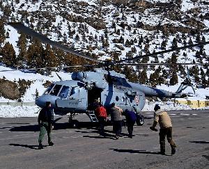 The Chief Minister requested the Army to airlift Billing's Dorje to Bhuntar Hospital.