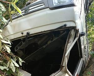 A Maruti van road accident near Sainj Ghat of Sangrah subdivision of district Sirmaur.